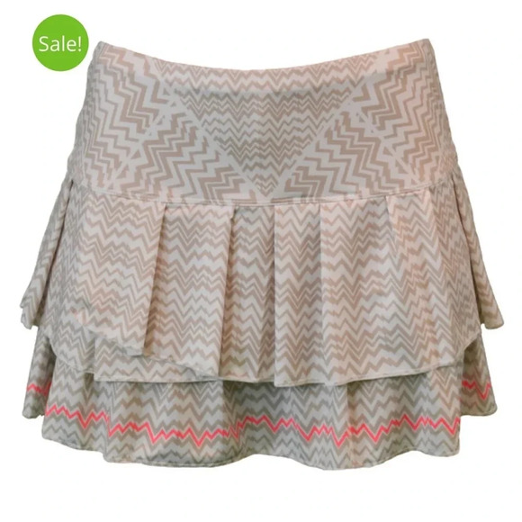 Lucky in Love Pulse Pleat Tier Skirt small - Picture 1 of 6